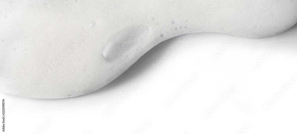 Obraz premium White soap foam, suds of detergent or shampoo.