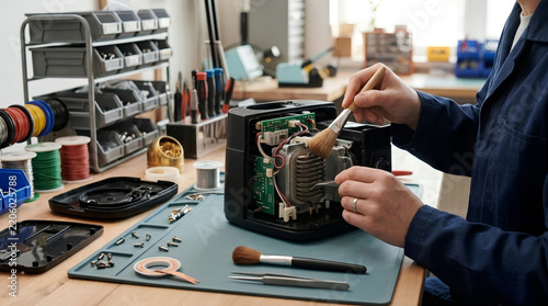 Electronic Device Maintenance and Repair in Workshop
