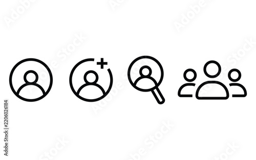 User Profile and Team Management Icons Set