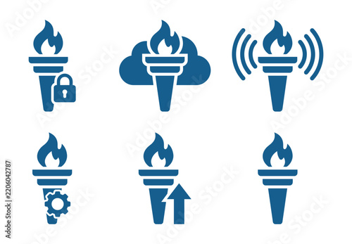 Flame Torch Leadership And Knowledge Concept