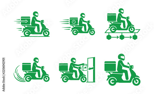 Express Scooter Delivery And Fast Courier Logistics