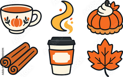 Halloween cafe marketing vector elements