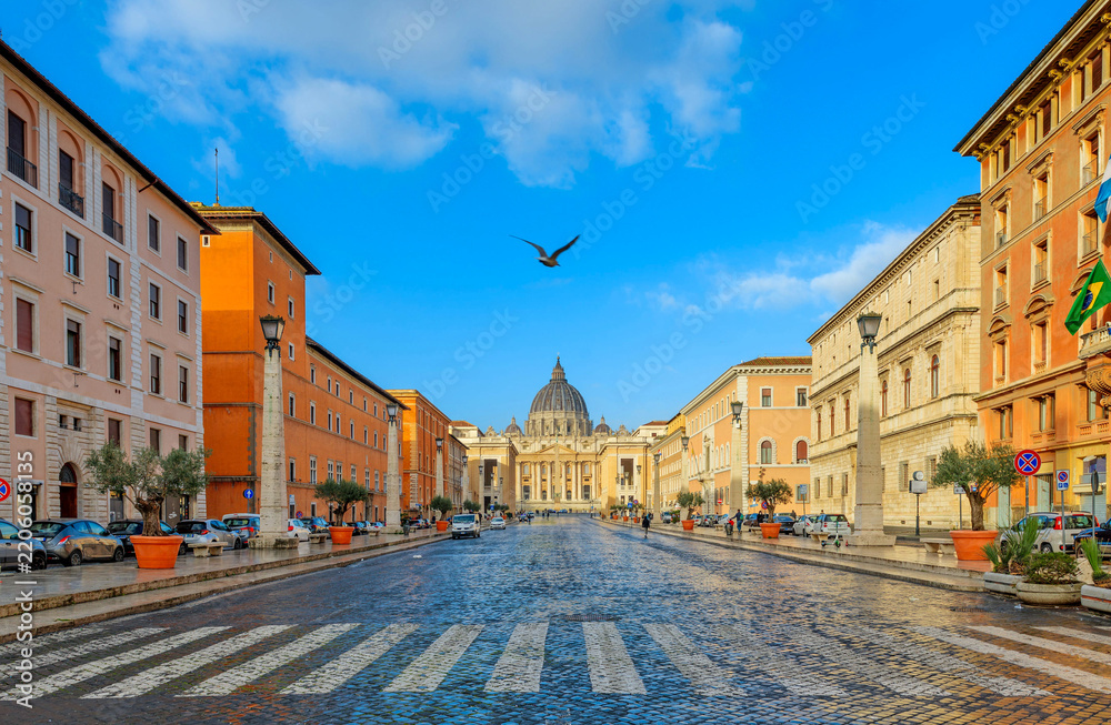 Obraz premium Vatican City along the Via della Conciliazione in the morning 506