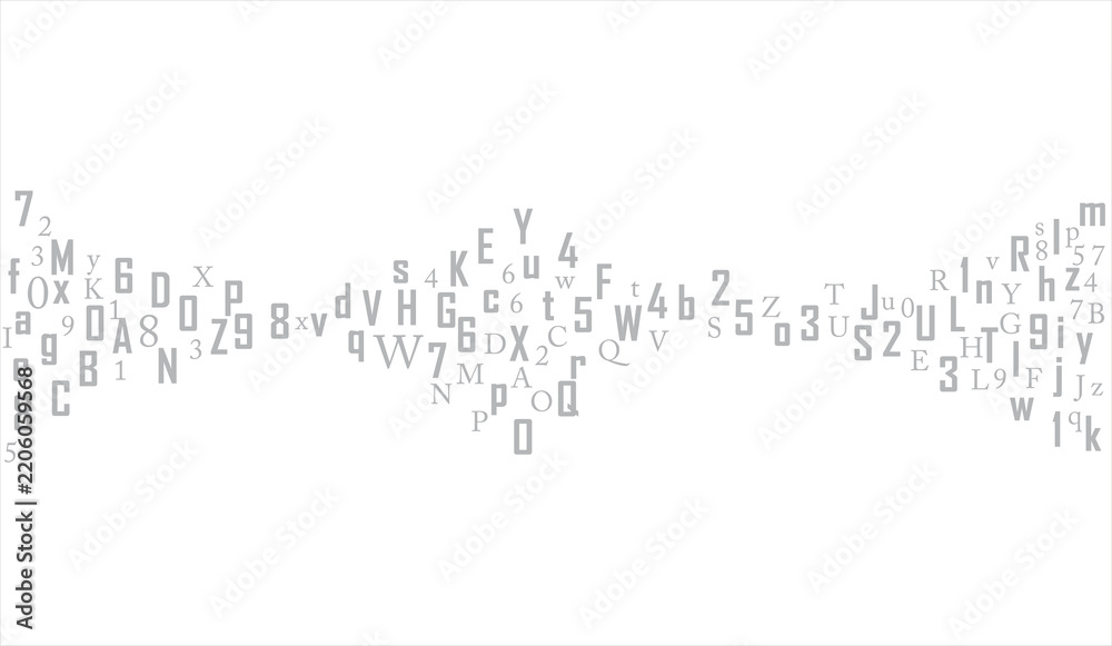 Obraz premium black and white and white Flying latin letters. White chalk scattered charachters of English alphabet. Foreign languages study concept. Back to school banner on blackboard background.Fonts Complete