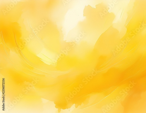 a vibrant yellow watercolor background with soft brushstrokes and a warm tone