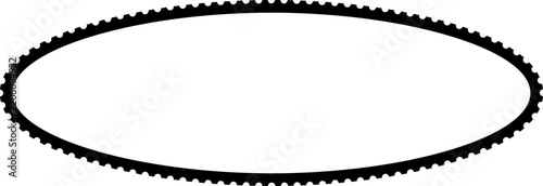 Oval stamp frame