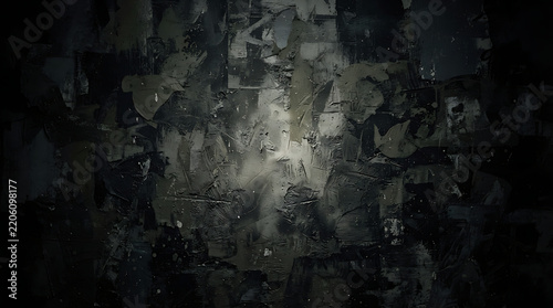 Dark moody grunge background with a central spotlight and distressed texture
