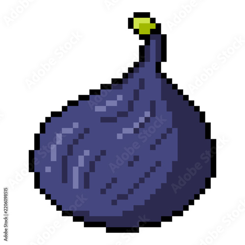 Vector Pixel Art Icon of Fig