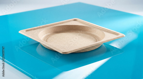 Minimalist Square Pulp Plate For Sustainable Food Packaging