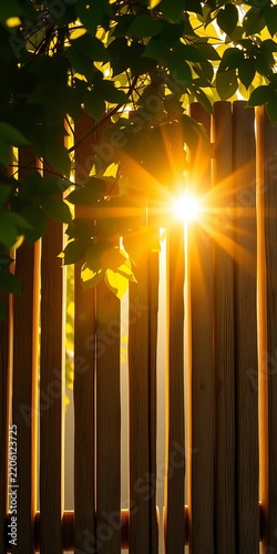 Golden light filters through leaves as worn wooden slats creak with gentle movement, seniors, relaxation
