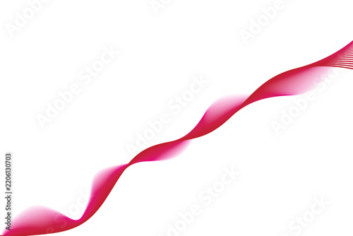 Abstract pink wavy lines pattern isolated on white background