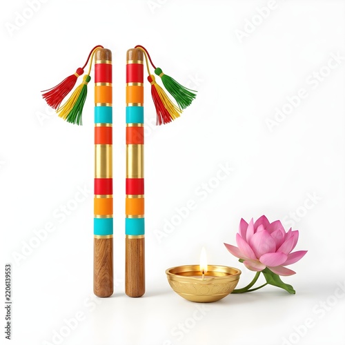 Vibrant Handcrafted Incense Sticks with Lotus Flower and Bowl for Meditation, Spa, or Home Decor