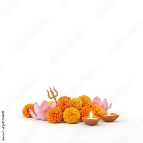 Vibrant Handcrafted Marigold Pom-Poms and Floral Decorations for Festive Designs and Branding