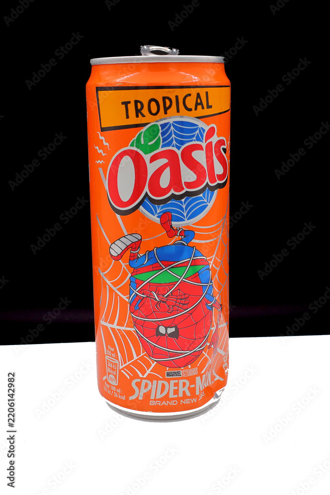 Naklejka premium canette de boisson oasis parfum tropical