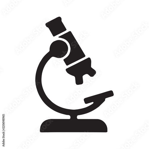 Modern scientific laboratory microscope icon vector illustration on white background