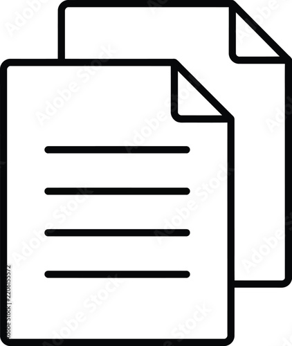 Document file icon symbolizing digital paperwork and office administration with document business textbook management
