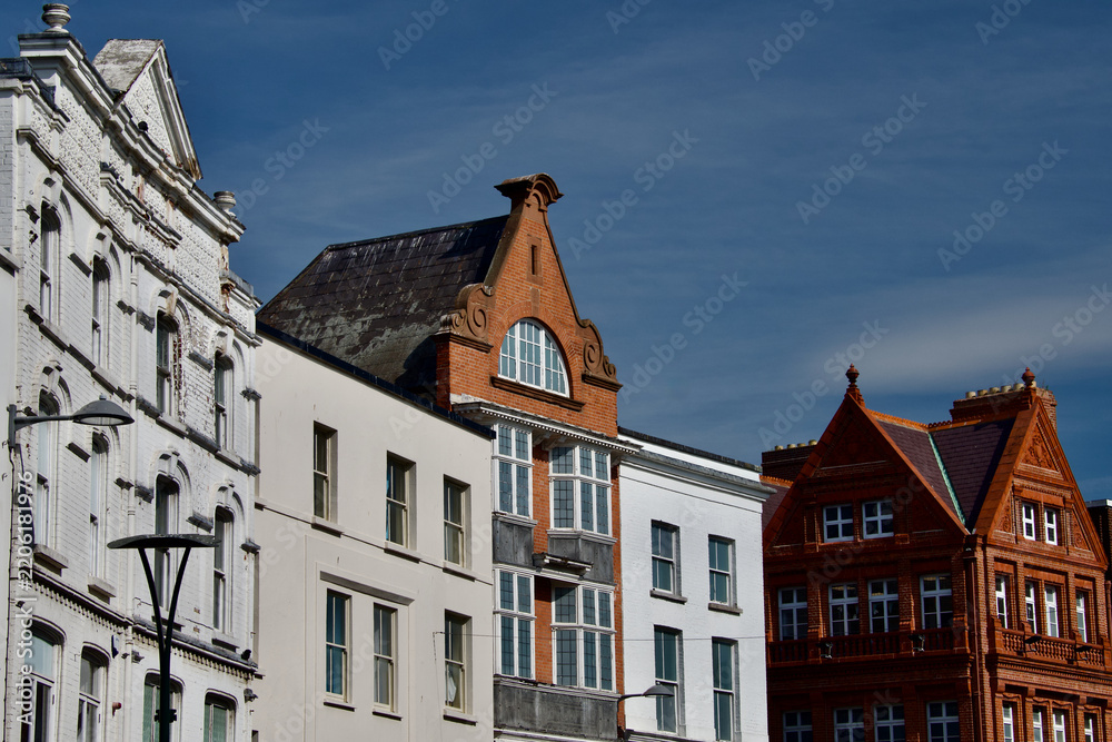 Fototapeta premium Grafton Street Buildings Panoramic View Dublin County Leinster Republic of Ireland