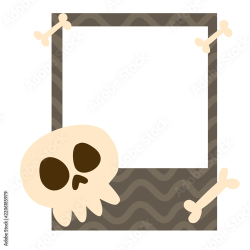 frame with skull