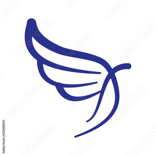 Blue Winged Leaf Line Art