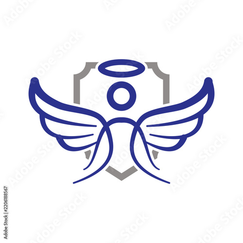 Winged Angel Shield Corporate Logo