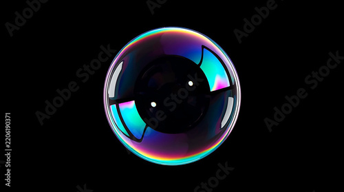  soap bubble on black 