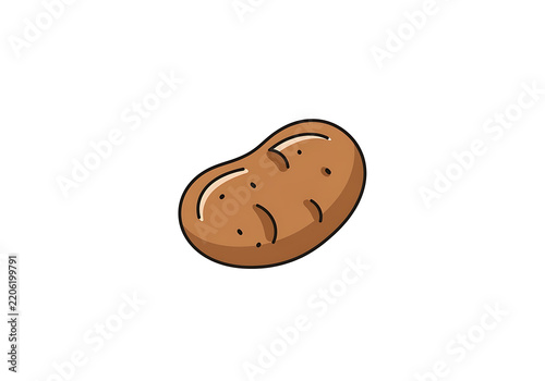 Whole organic potato cartoon icon for healthy eating concepts