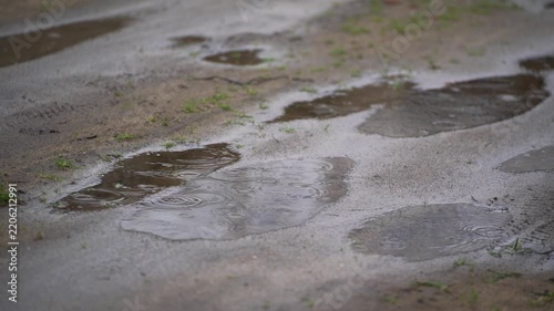 Simple view of ground after a storm