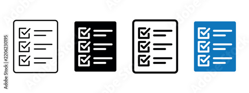 Obraz na plátně Checklist icon representing tasks, planning, project management, organization and completed work