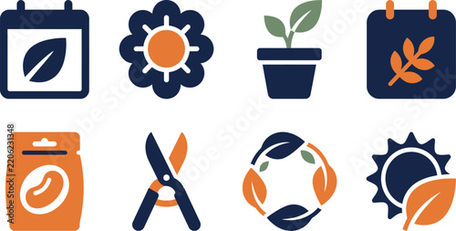 Gardening and Eco Friendly Icon Set
