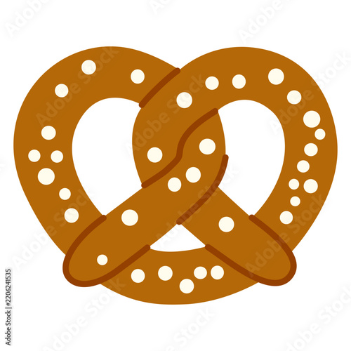 German pretzel for Oktoberfest celebration illustration