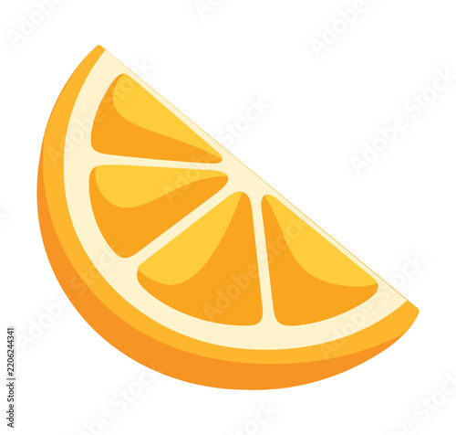 Orange Citrus Wedge Illustration