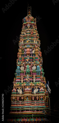 Temple tower of Arulmigu subramanyar Vada Thiruchendur Murugan temple, Poonamalle, Chennai, South India, India
