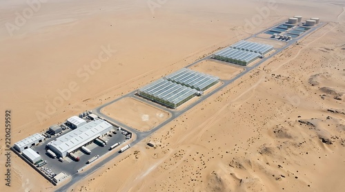 Desert Greenhouse Agriculture and Water Infrastructure for Food Production