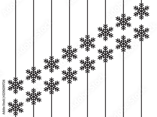 Christmas Snowflake Hanging Decoration Background Minimal Winter Holiday Design