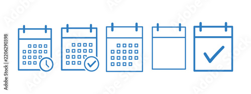 Calendar Planning and Scheduling Icons Collection