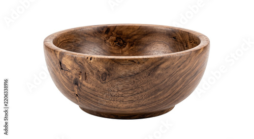 wooden bowl isolated on transparent background