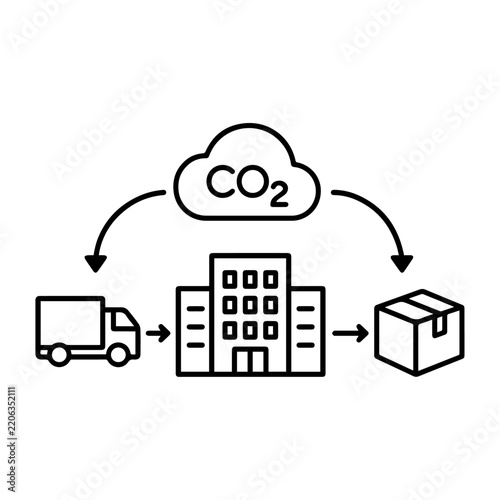 Scope 3 Emissions Supply Chain Icon