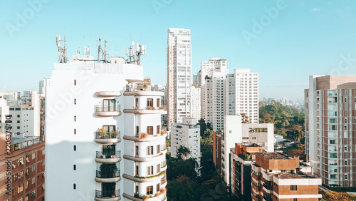 Moema neighborhood skyline in São Paulo Brazil