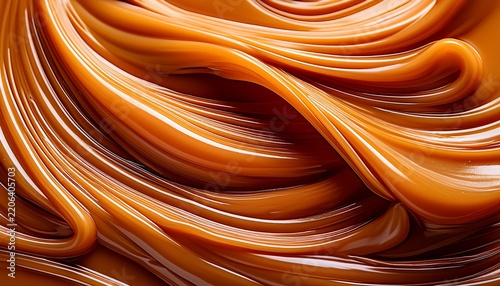 the texture of the wavy caramel closeup