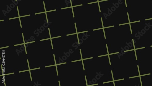 Green plus signs geometric pattern on dark background