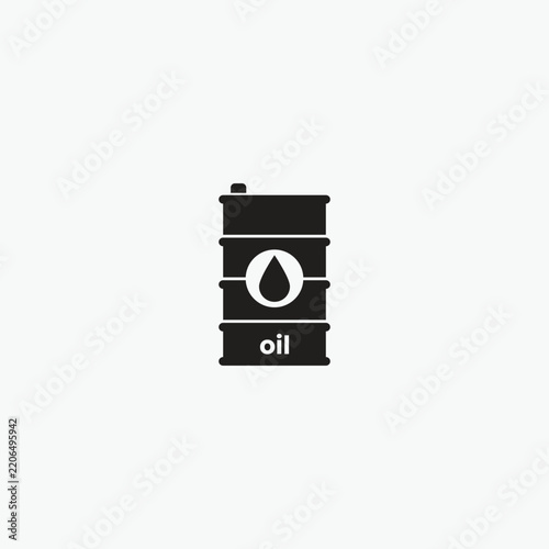 Oil barrel icon vector template
