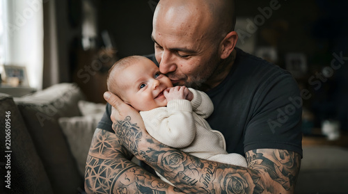 father and baby