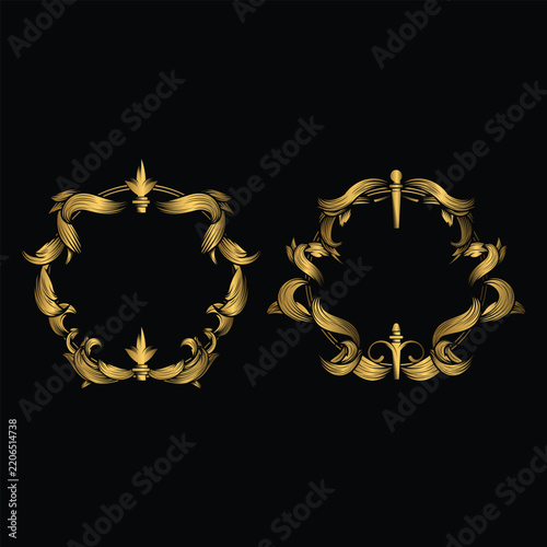 Vintage Luxury Ornament Frame Illustration