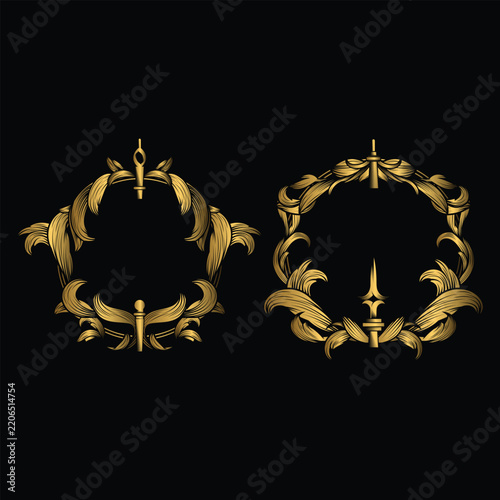 Vintage Luxury Ornament Frame Illustration