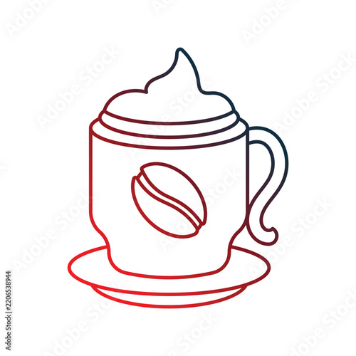 Coffee Cream icon with white background vector stock illustration