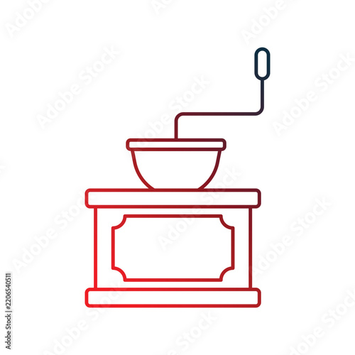 Coffee Grinder icon with white background vector stock illustration