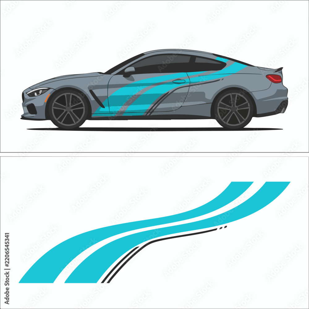 Fototapeta premium sleek sports car aerodynamic design illustration