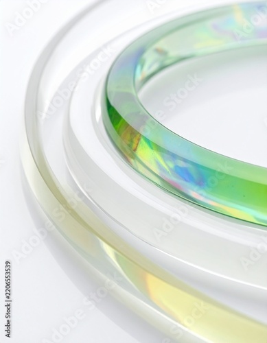 green and white rings