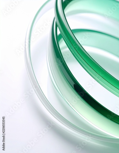 green and white rings