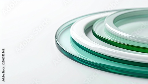 green and white rings